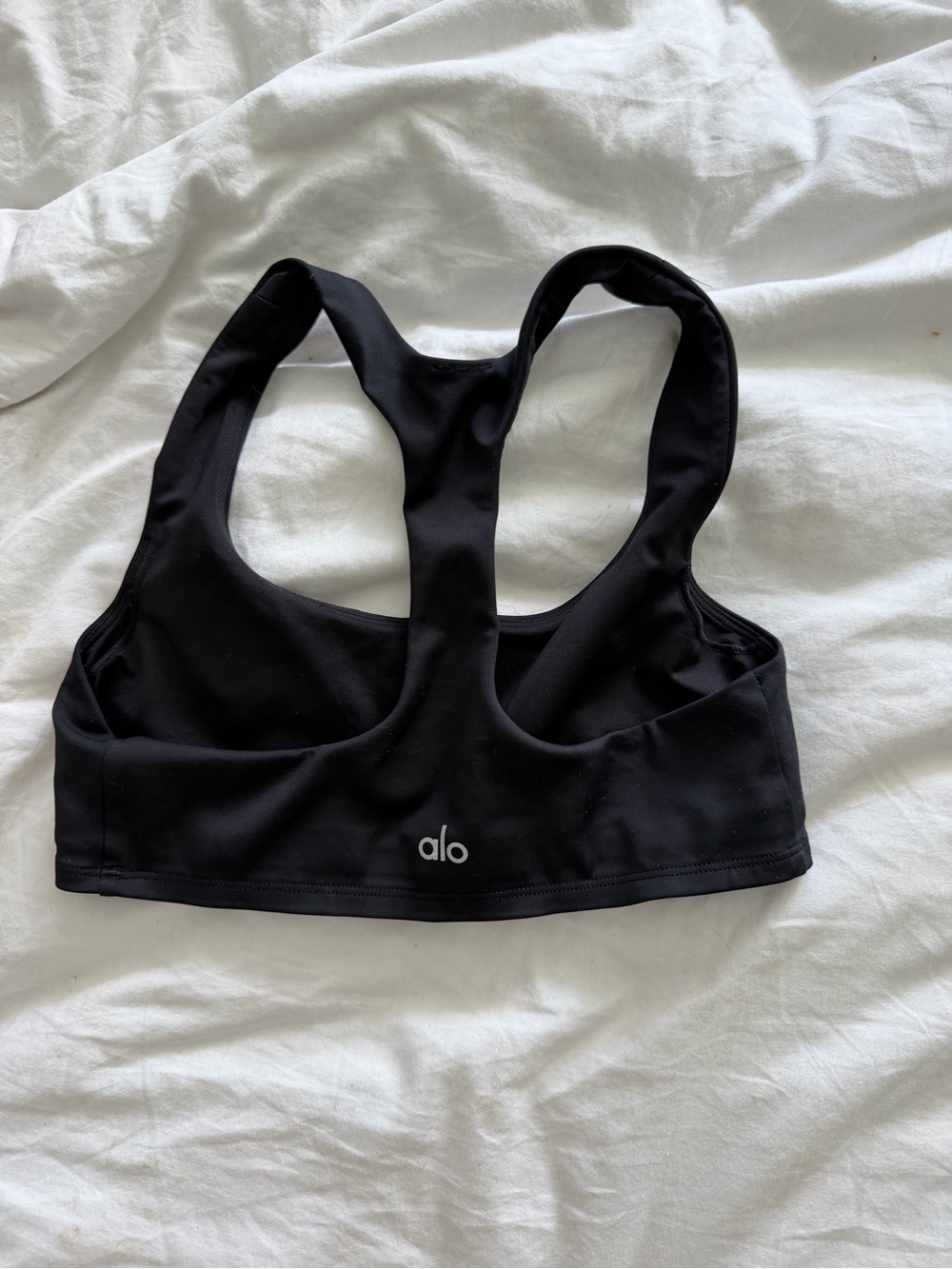 ALO Yoga Black Racerback Support Sports Bra